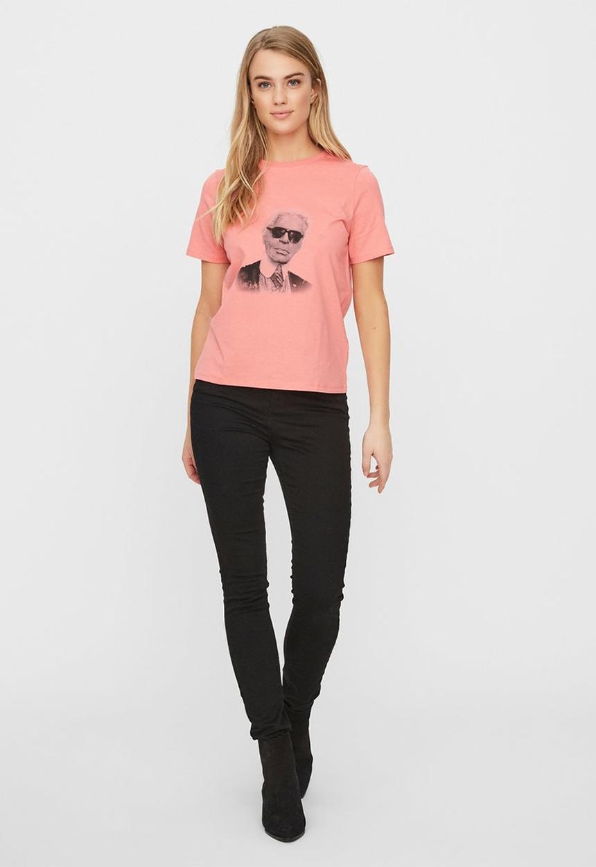 Vero Moda - Karla short sleeve T-shirt - pink