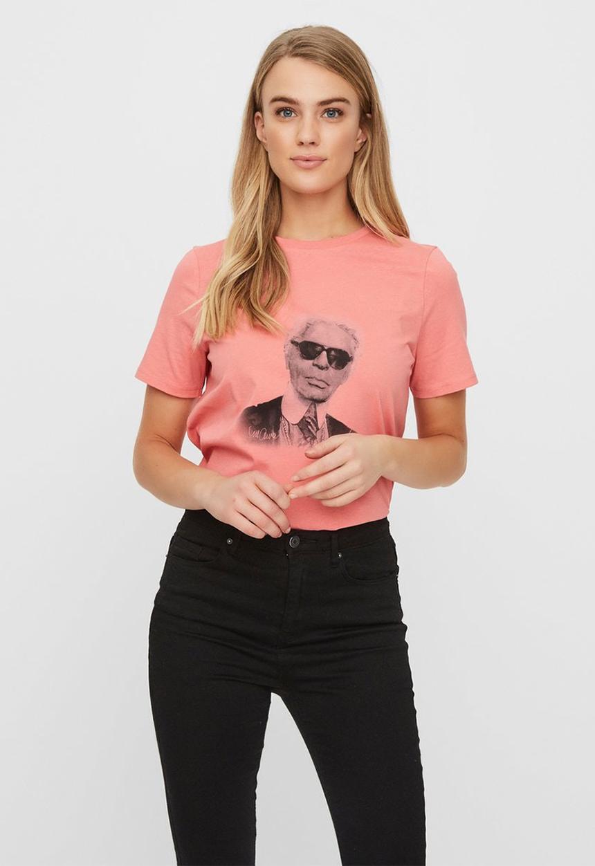 Vero Moda - Karla short sleeve T-shirt - pink