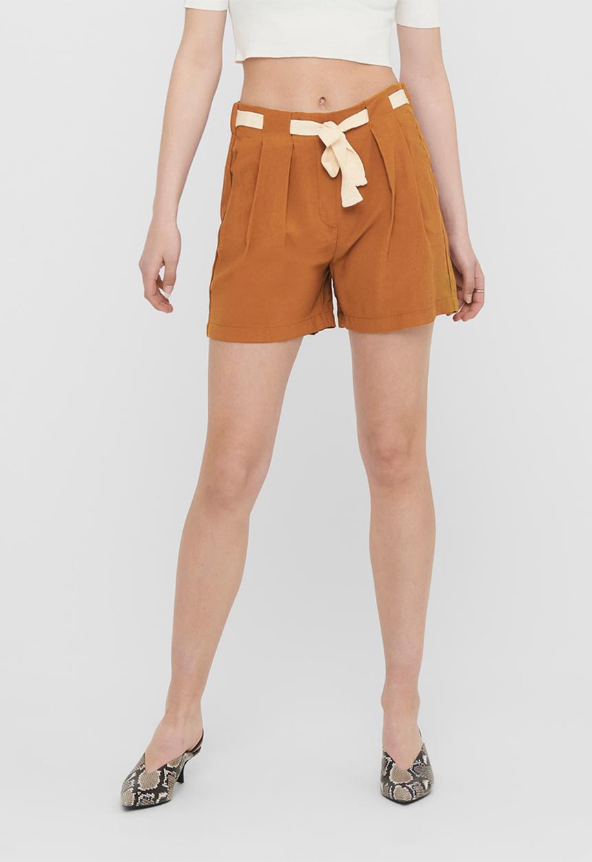 Jacqueline de Yong - Tomika belt shorts - brown