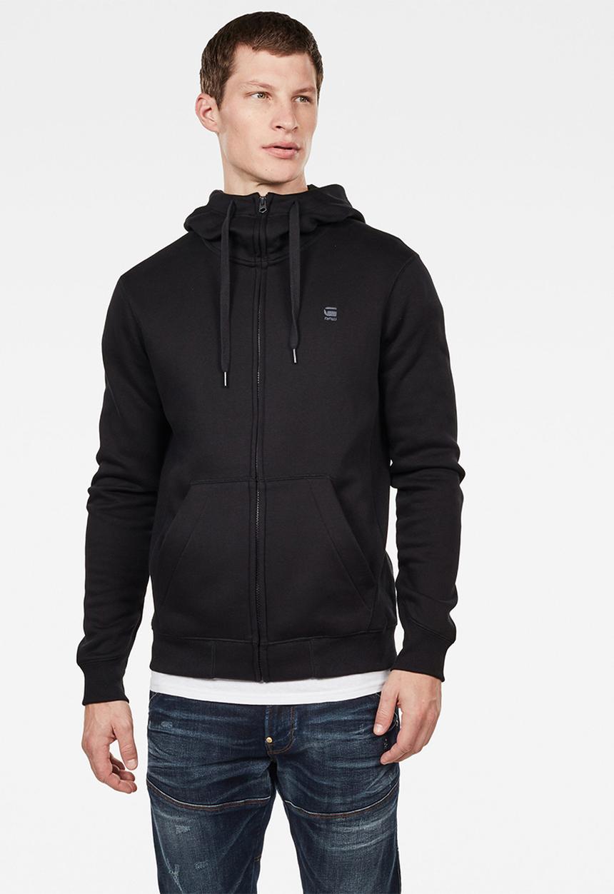 G-STAR - Premium core hdd long sleeve zip sweat - black