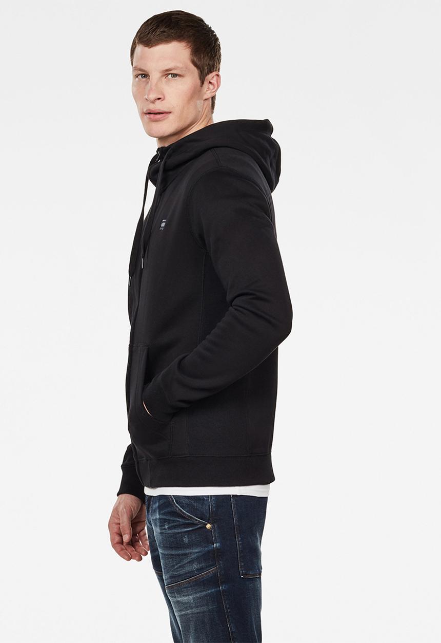 G-STAR - Premium core hdd long sleeve zip sweat - black