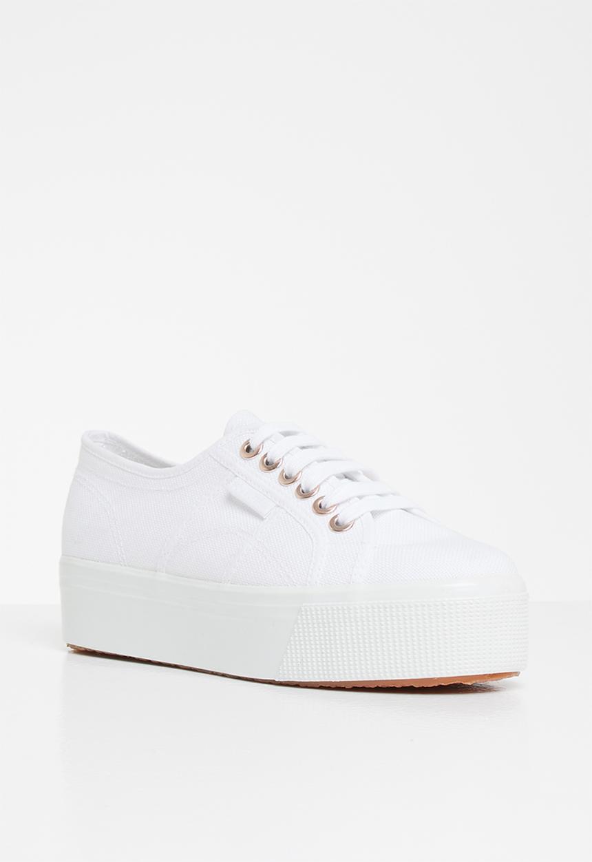 SUPERGA - 2790 Classic platform big eyelets - white/rose gold