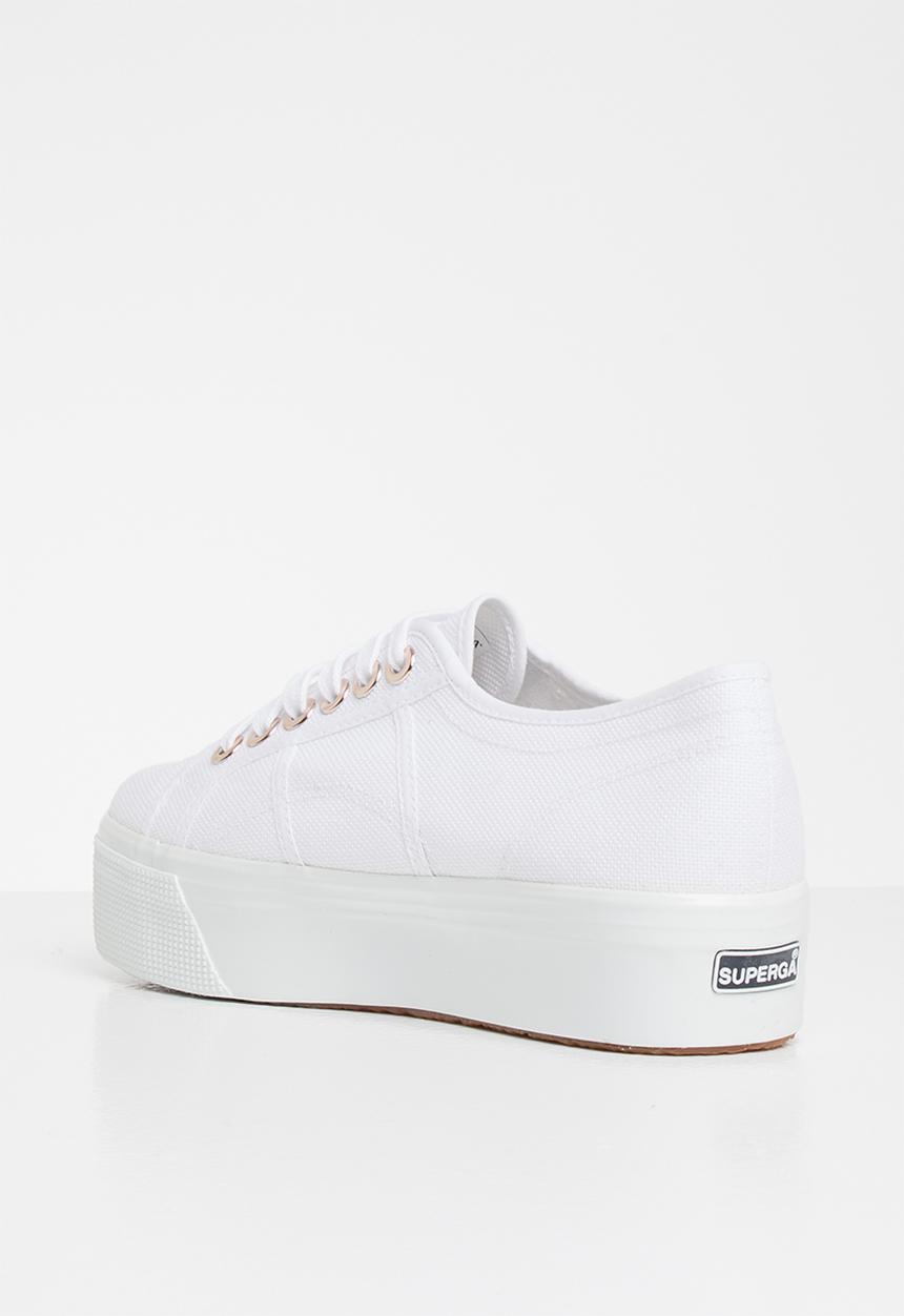 SUPERGA - 2790 Classic platform big eyelets - white/rose gold