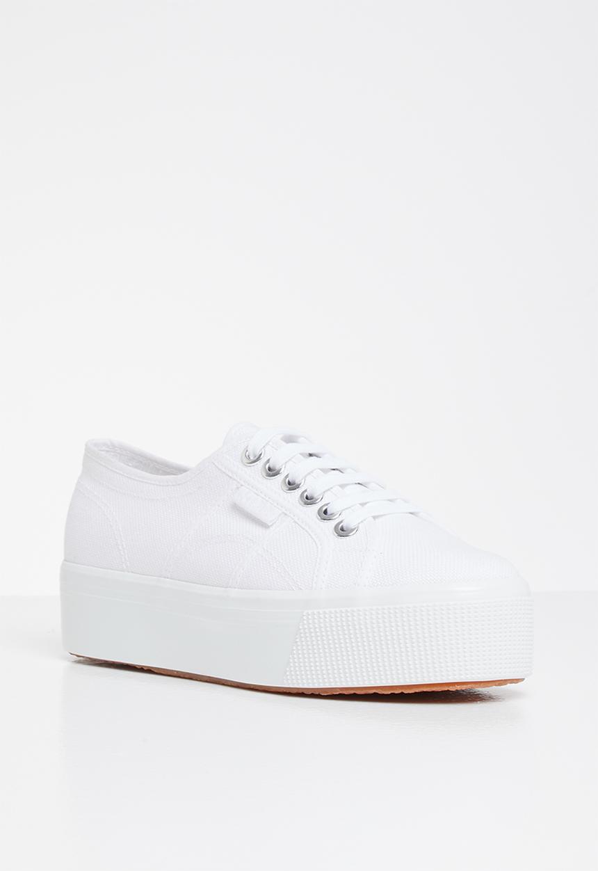 SUPERGA - 2790 Classic platform big eyelets - white/platinum