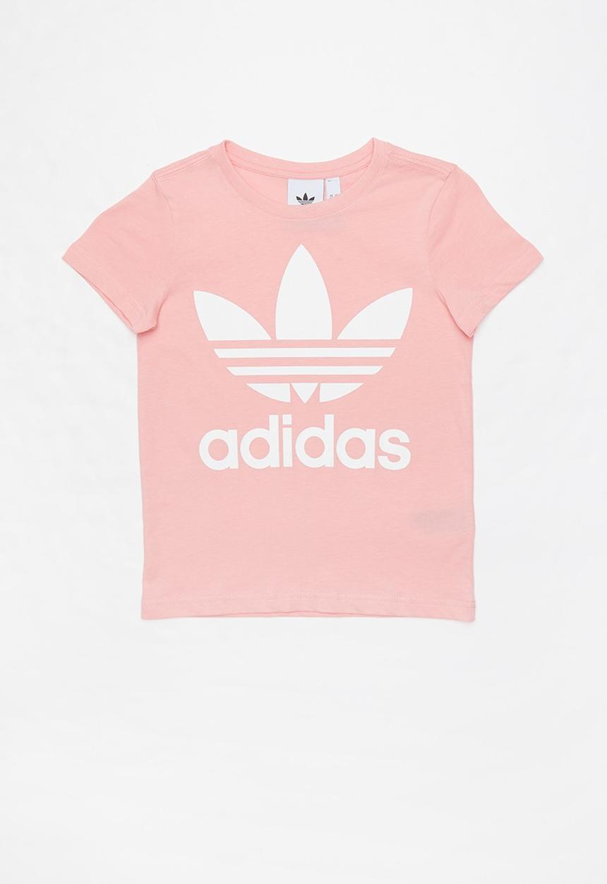 adidas Originals - Trefoil tee - light pink & white