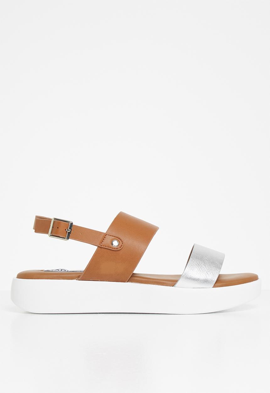 Madison® - April sandal - silver & tan