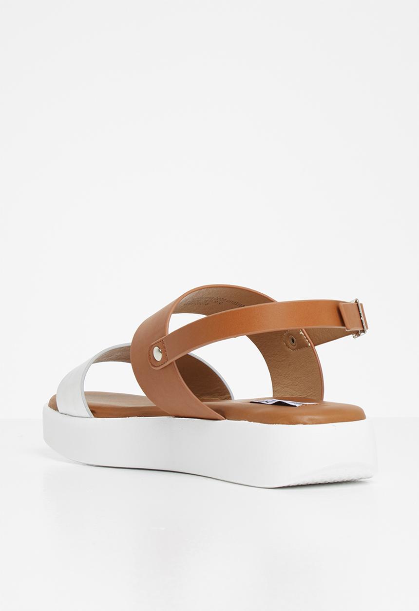 Madison® - April sandal - silver & tan