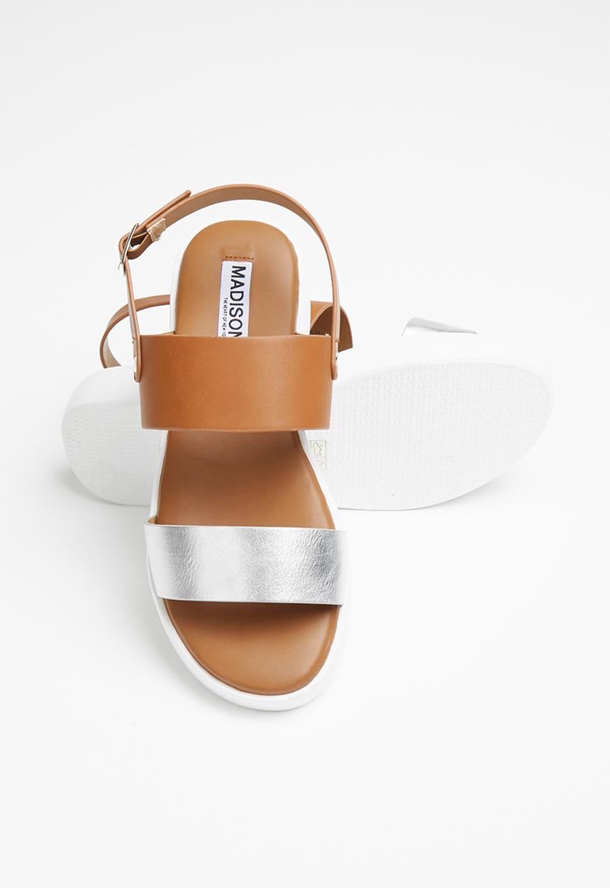 Madison® - April sandal - silver & tan