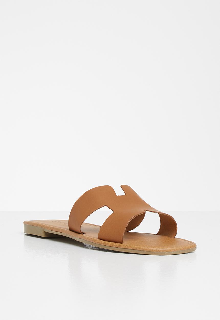 Superbalist - Heides leather slide - tan