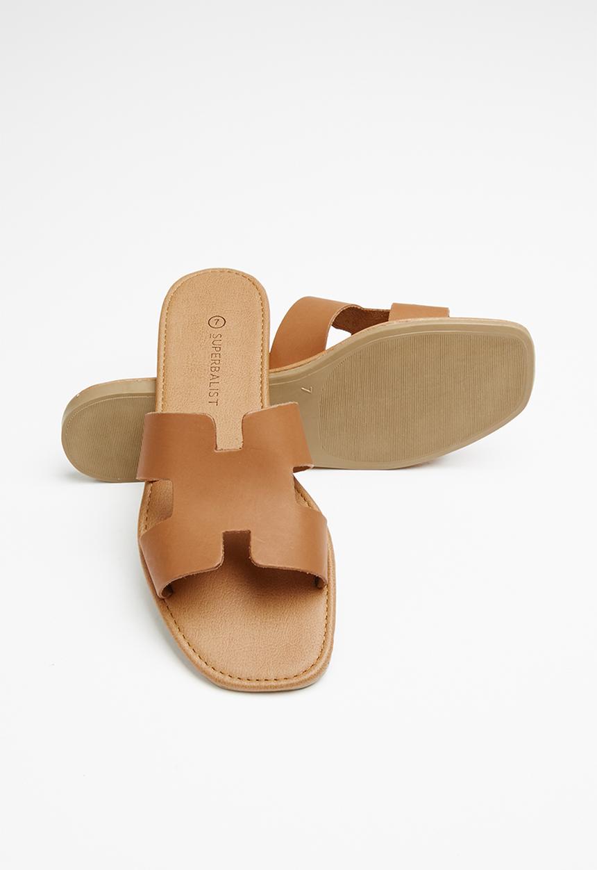 Superbalist - Heides leather slide - tan
