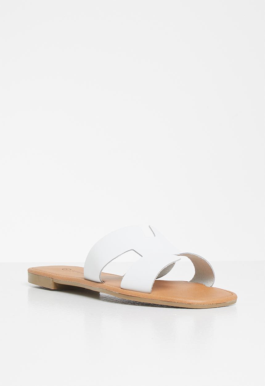 Superbalist - Heides leather slide - white