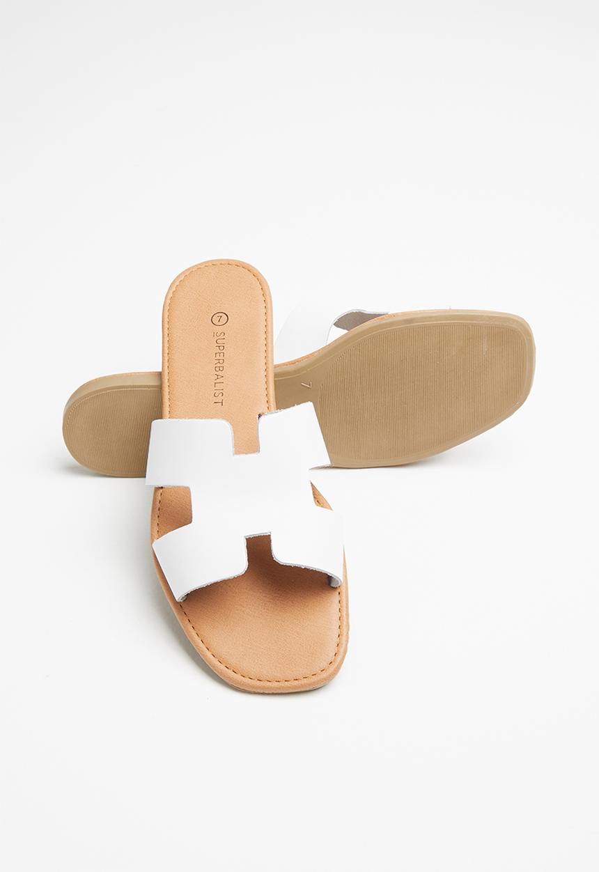 Superbalist - Heides leather slide - white