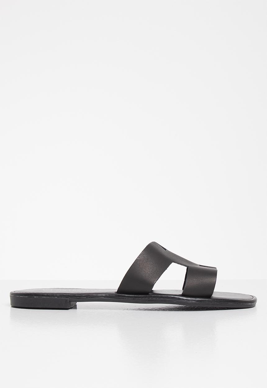 Superbalist - Heides leather slide - black