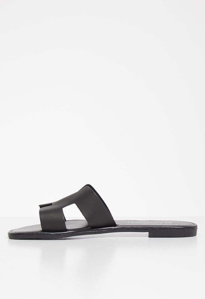 Superbalist - Heides leather slide - black