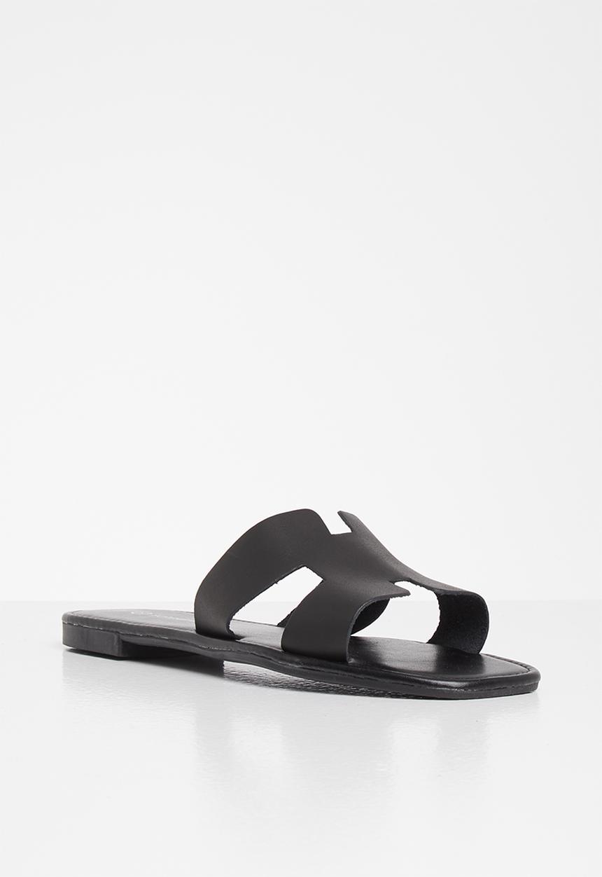 Superbalist - Heides leather slide - black