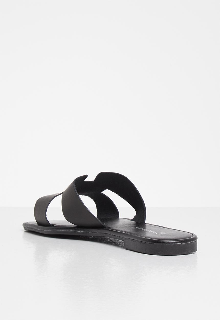 Superbalist - Heides leather slide - black