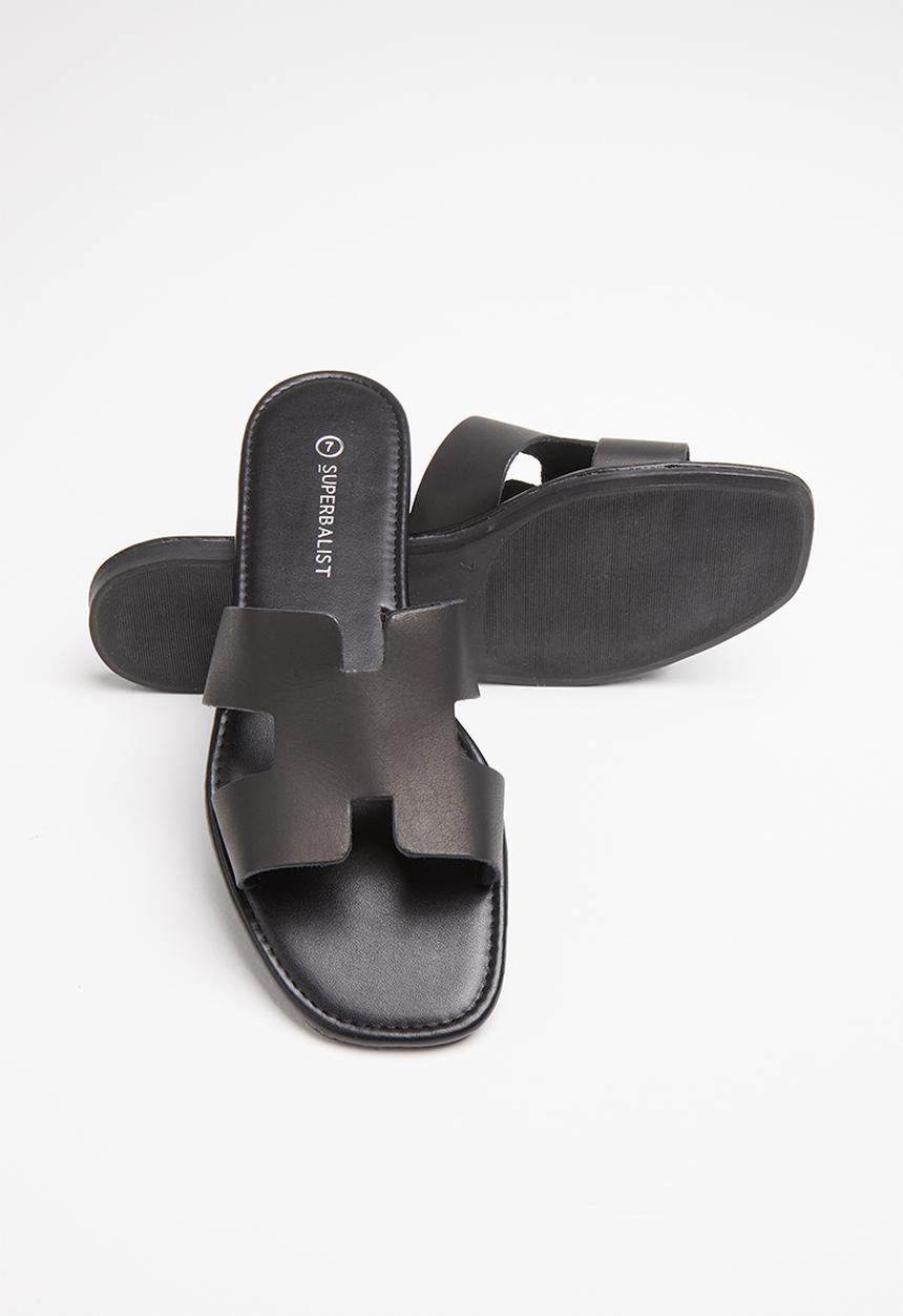Superbalist - Heides leather slide - black