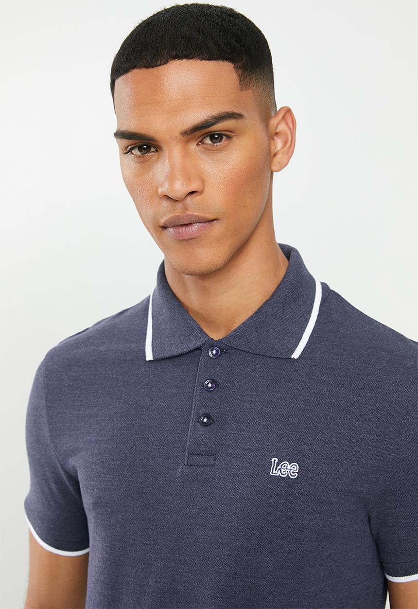 Lee  - Icon melange polo - blue