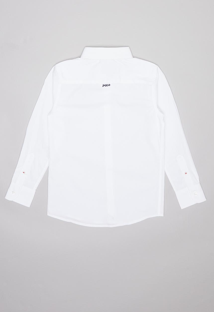 POLO - Boys nicholas long sleeve shirt - white