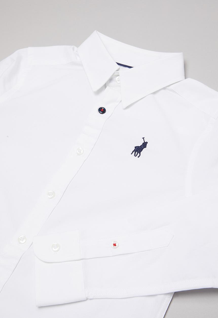 POLO - Boys nicholas long sleeve shirt - white