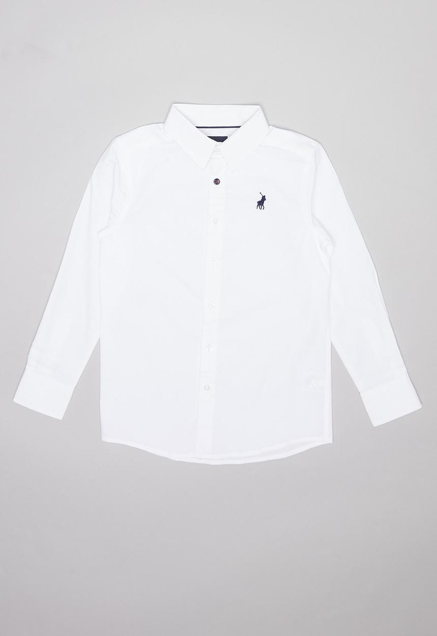 POLO - Boys nicholas long sleeve shirt - white