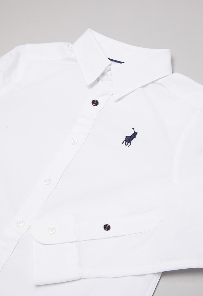 POLO - Boys nicholas long sleeve shirt - white