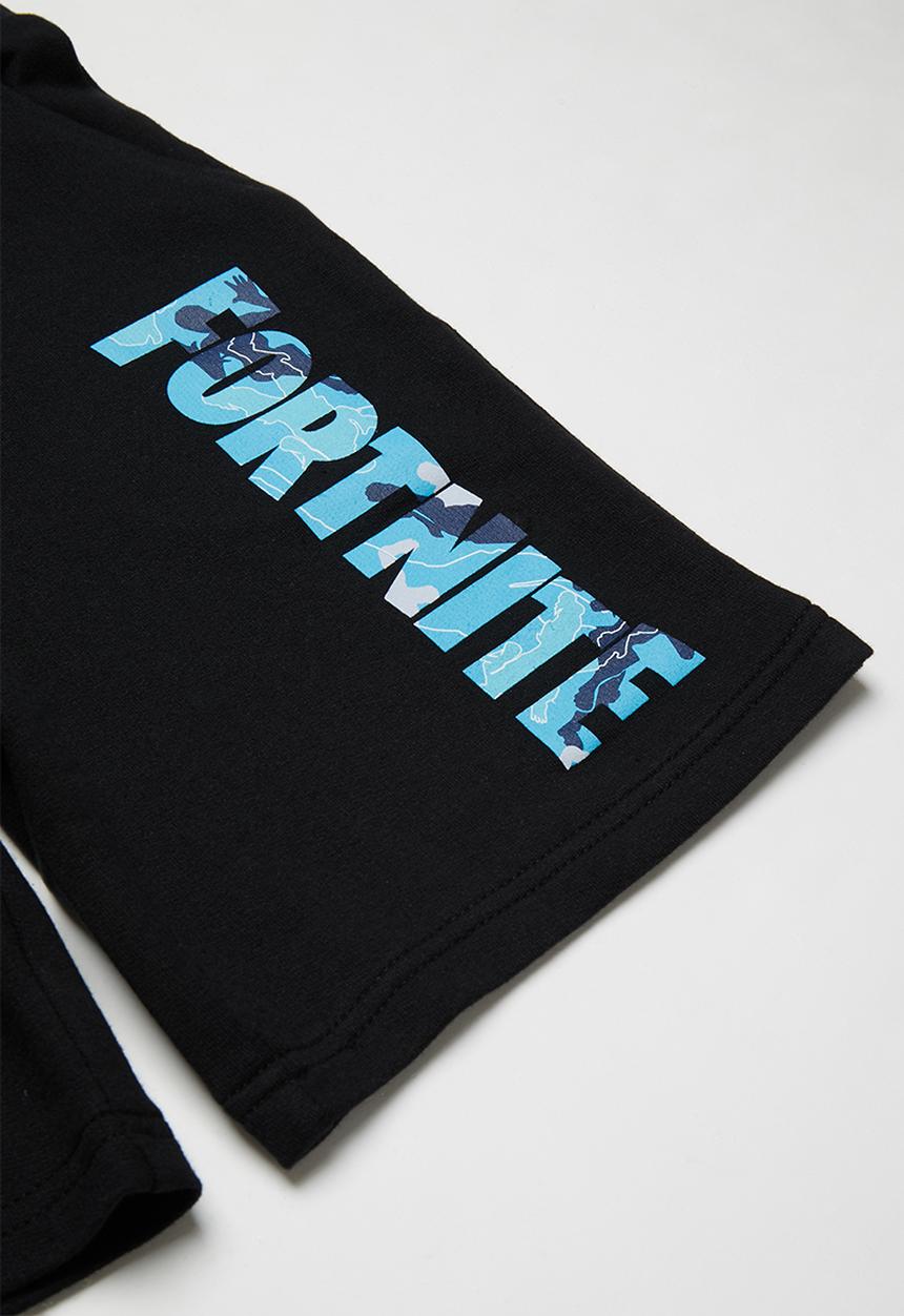 Rebel Republic - Boys fortnite shorts - black/blue