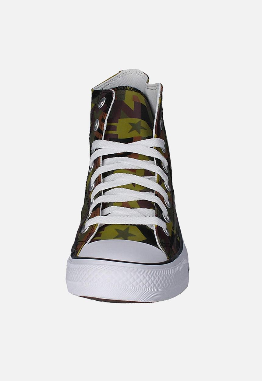 Converse - Chuck Taylor All Star logo print hi - dark moss / black / white