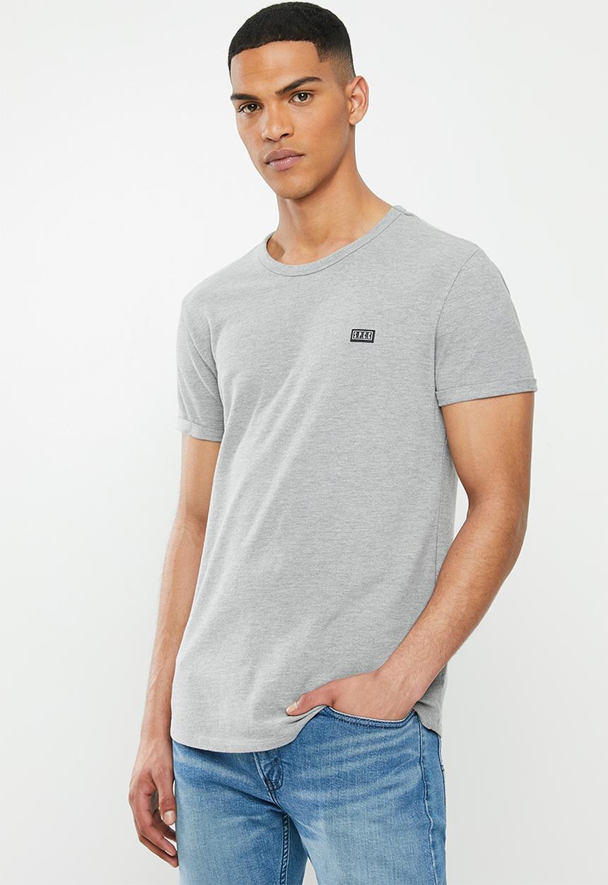 S.P.C.C - Edgerton signature scooped hem T-shirt - grey 