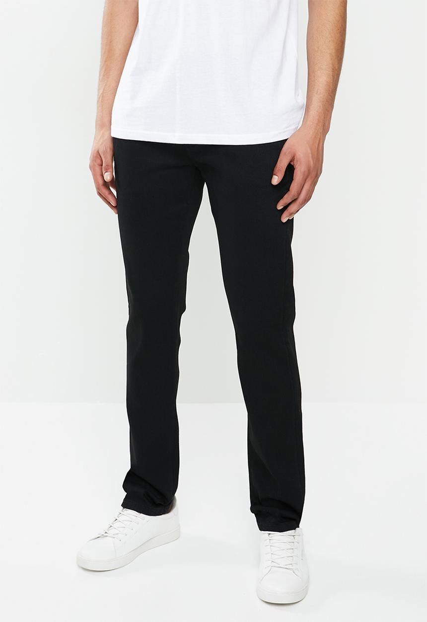 Jonathan D - Slim fit denim jeans with side entry pockets - black