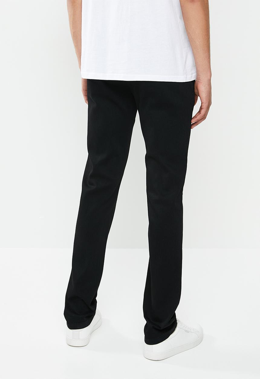 Jonathan D - Slim fit denim jeans with side entry pockets - black