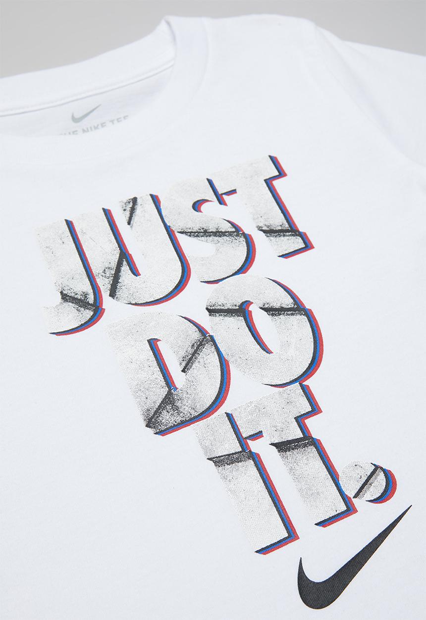 Nike - Nike boys just do it sliced short sleeve tee - white
