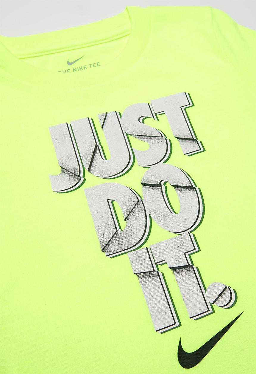 Nike - Nike boys just do it sliced short sleeve tee - yellow 