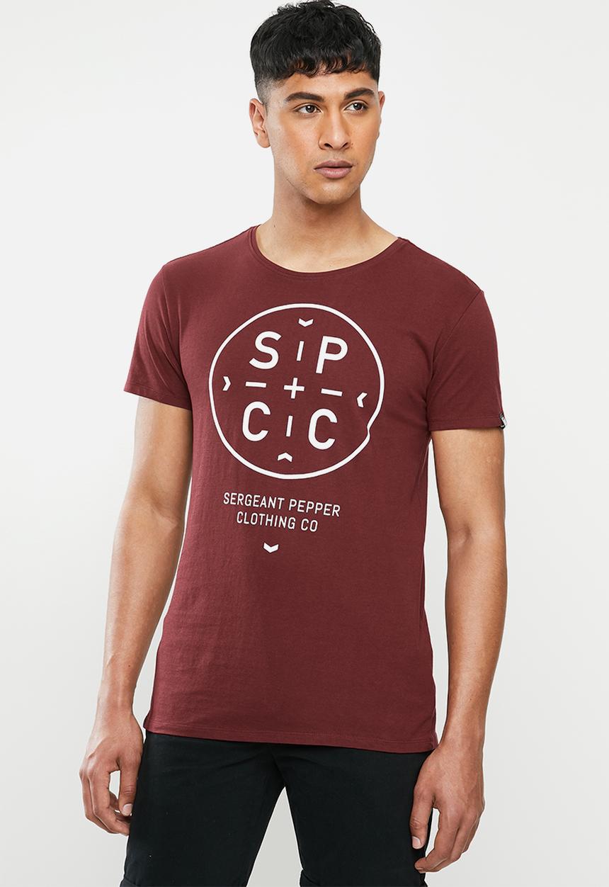 S.P.C.C - Mansell fashion straight hem T-shirt - burgundy 