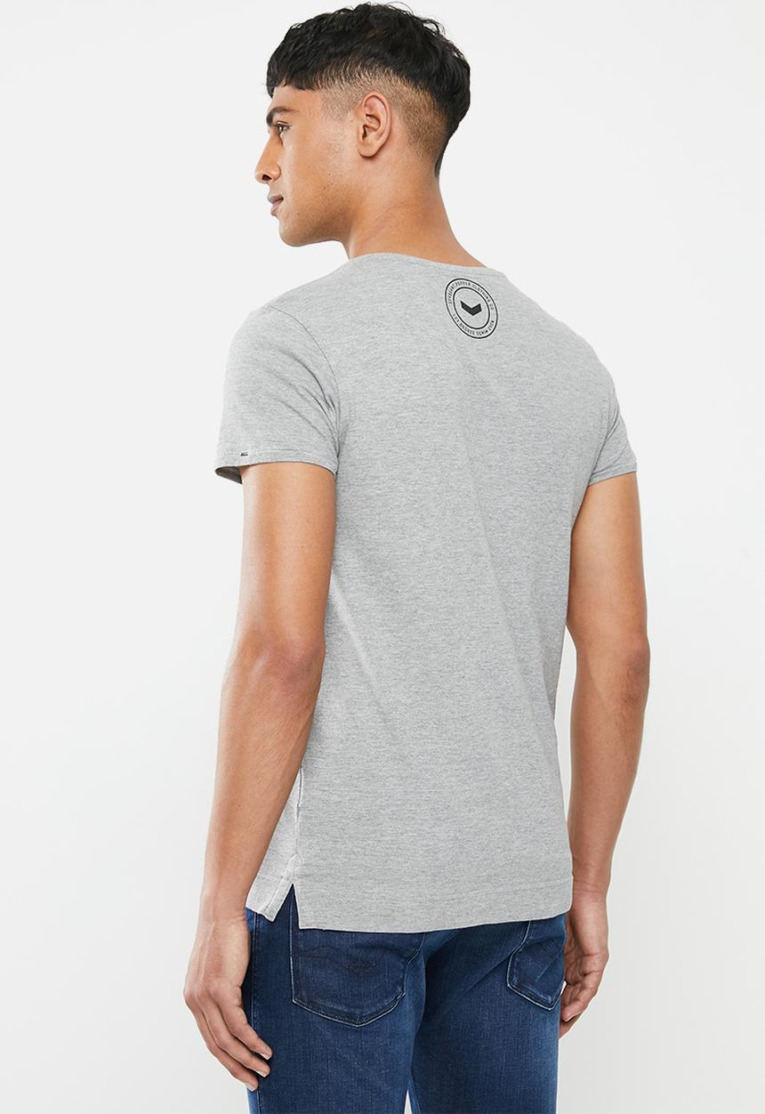 S.P.C.C - Panyer fashion side slit straight hem T-shirt - grey 