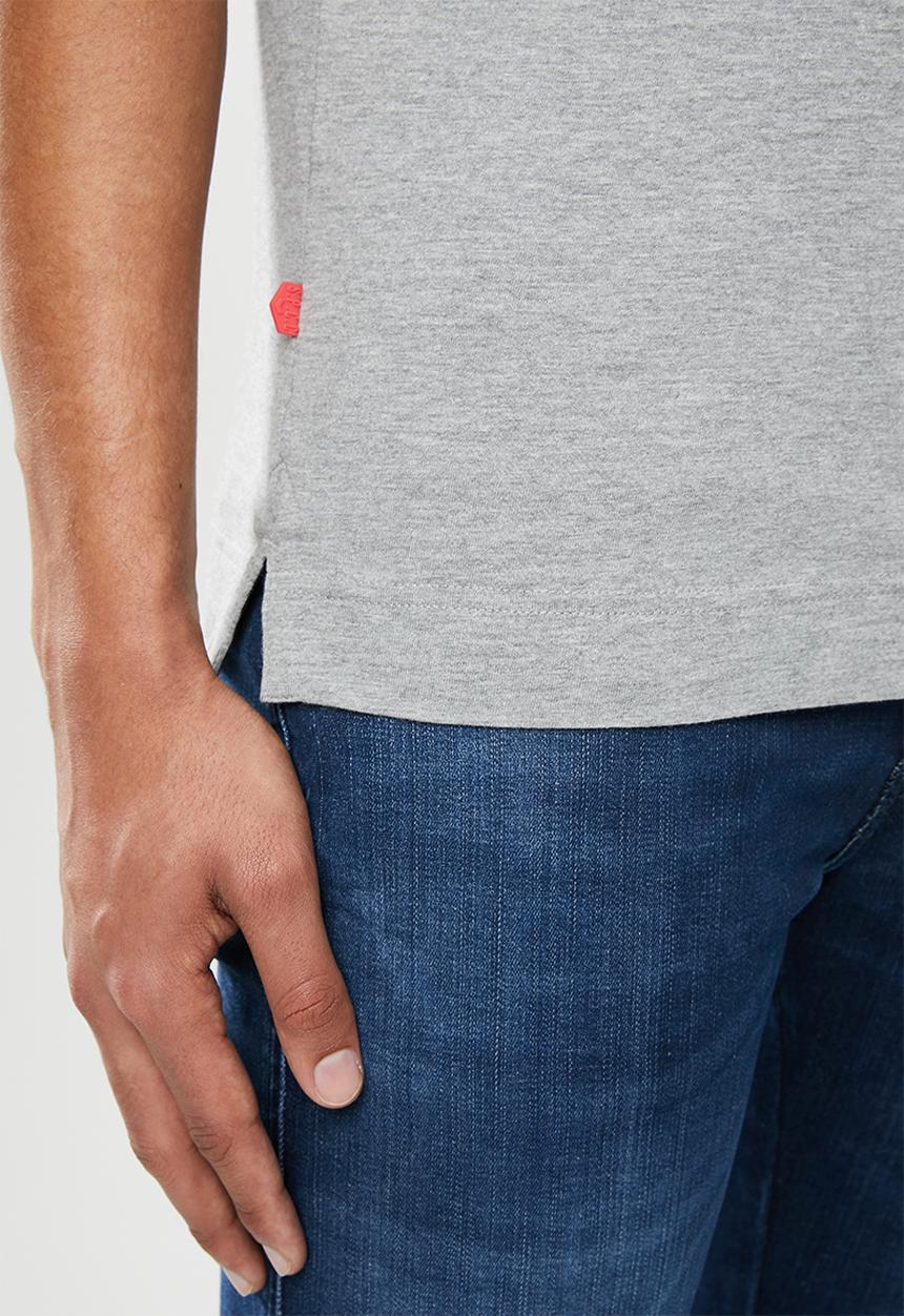 S.P.C.C - Panyer fashion side slit straight hem T-shirt - grey 