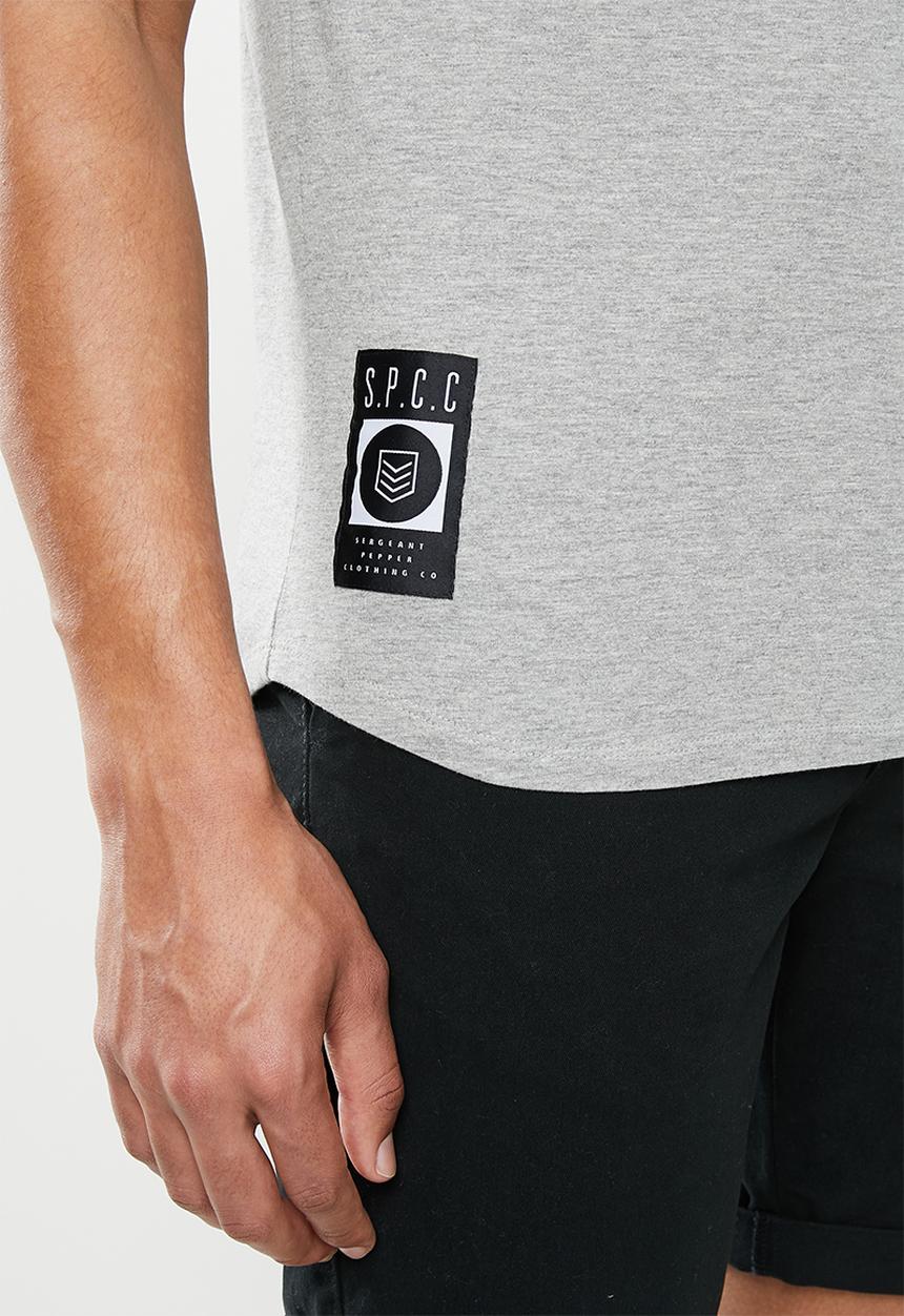 S.P.C.C - Shearer fashion scooped hem sleeveless T-shirt - grey melange