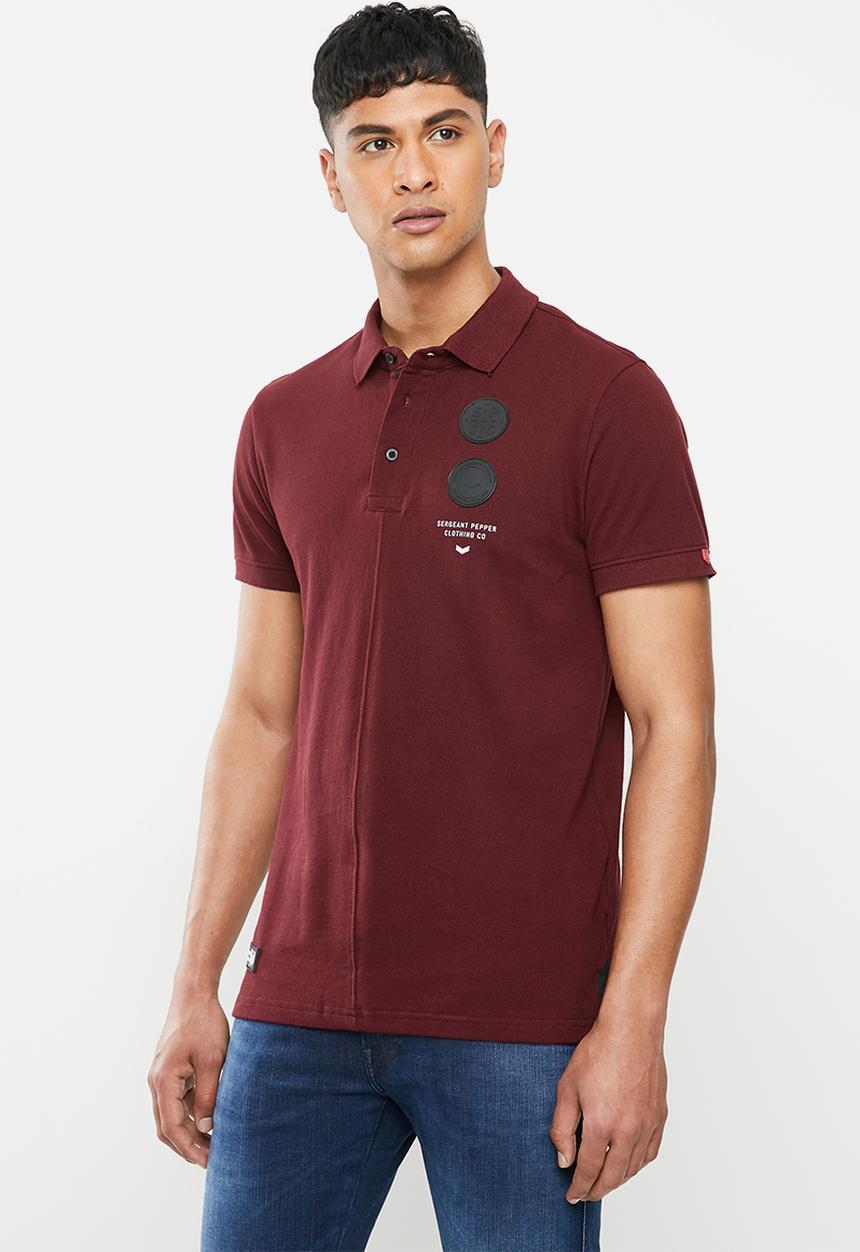 S.P.C.C - Saxon fashion golfer polo - burgundy 