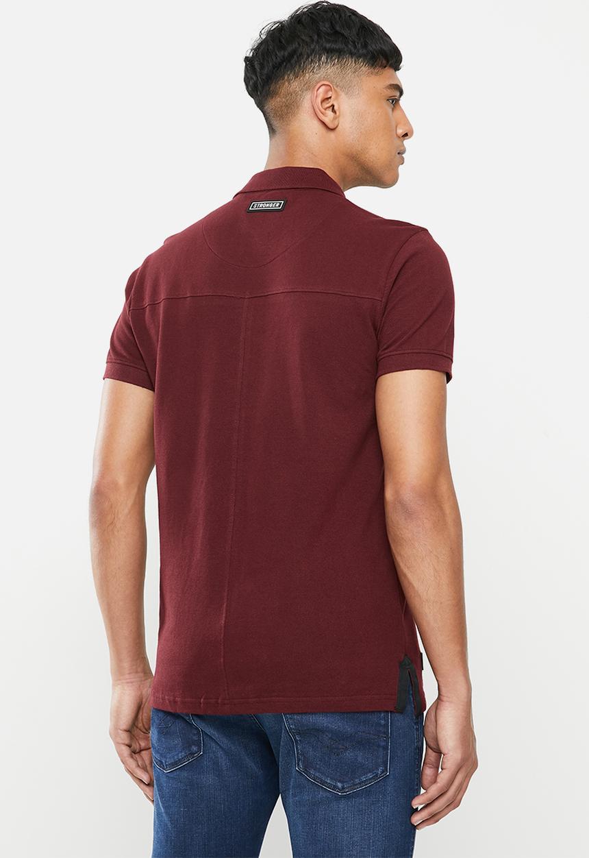 S.P.C.C - Saxon fashion golfer polo - burgundy 