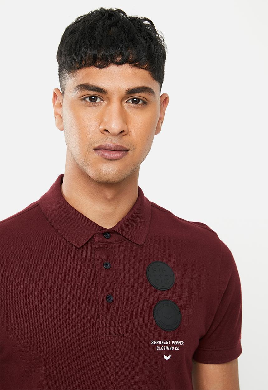 S.P.C.C - Saxon fashion golfer polo - burgundy 
