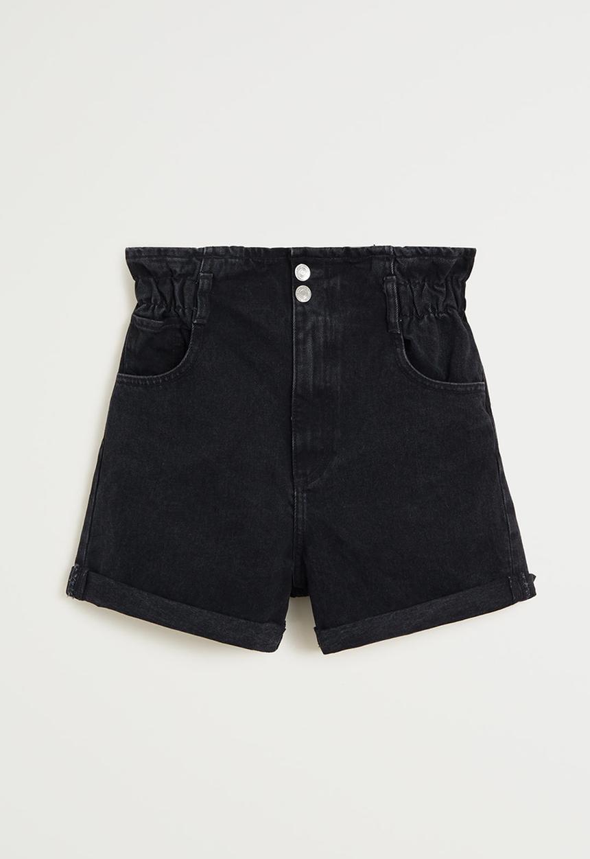 MANGO - Paperbag shorts - black