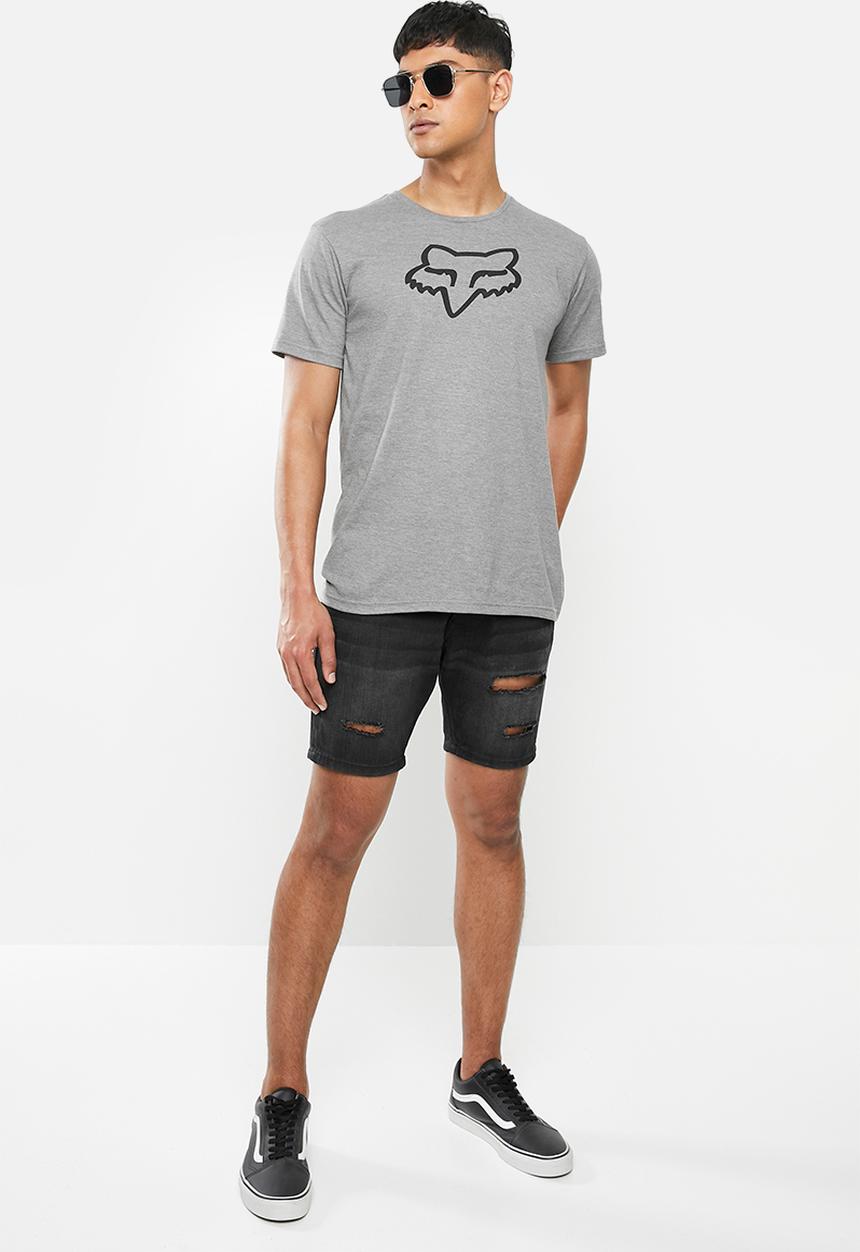 Fox - Legacy fox head short sleeve tee - grey