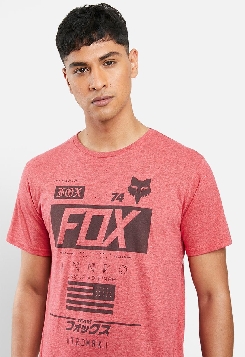 Fox - Unionized short sleeve tee - red