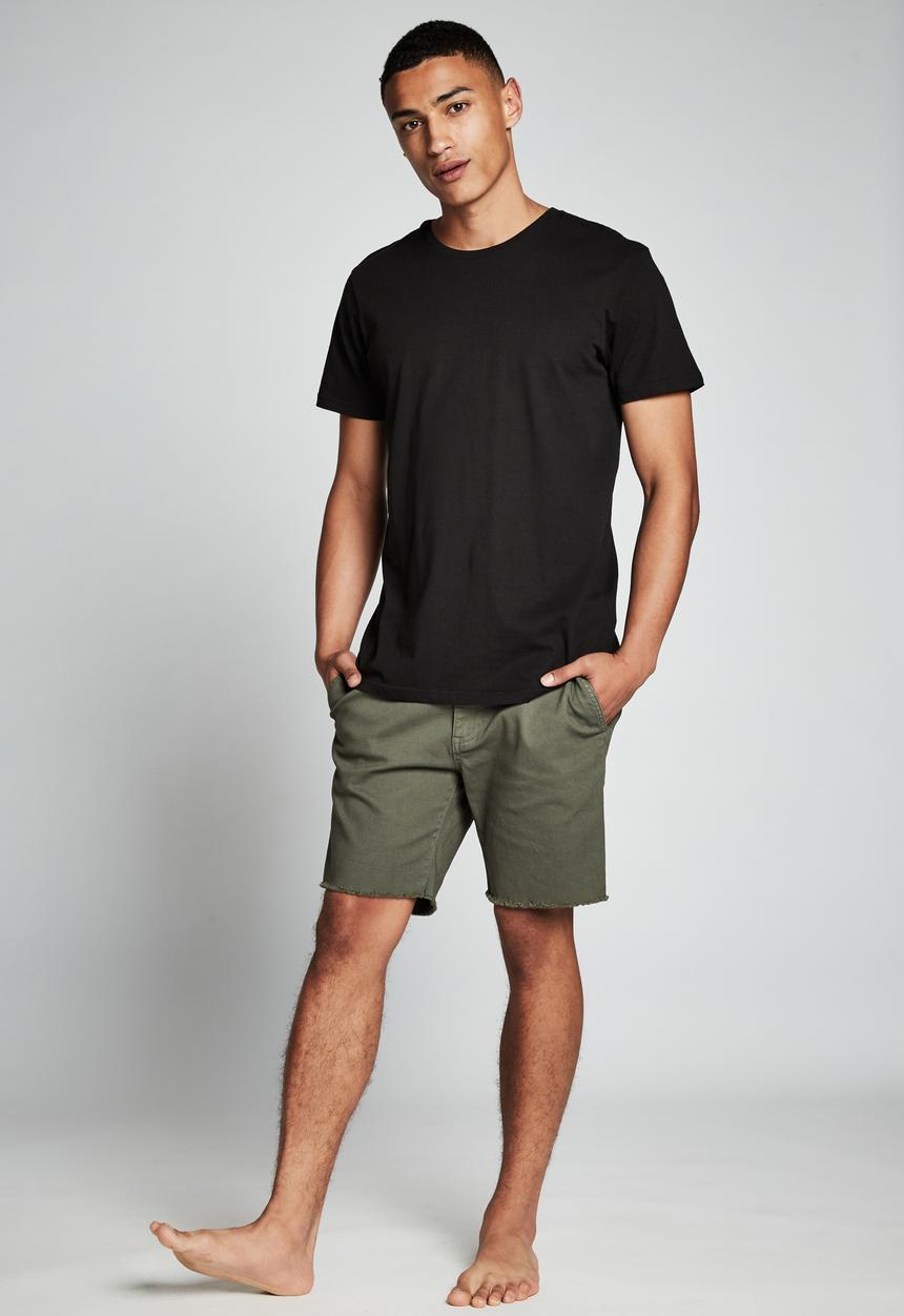 Cotton On - Raw hem chino - washed khaki