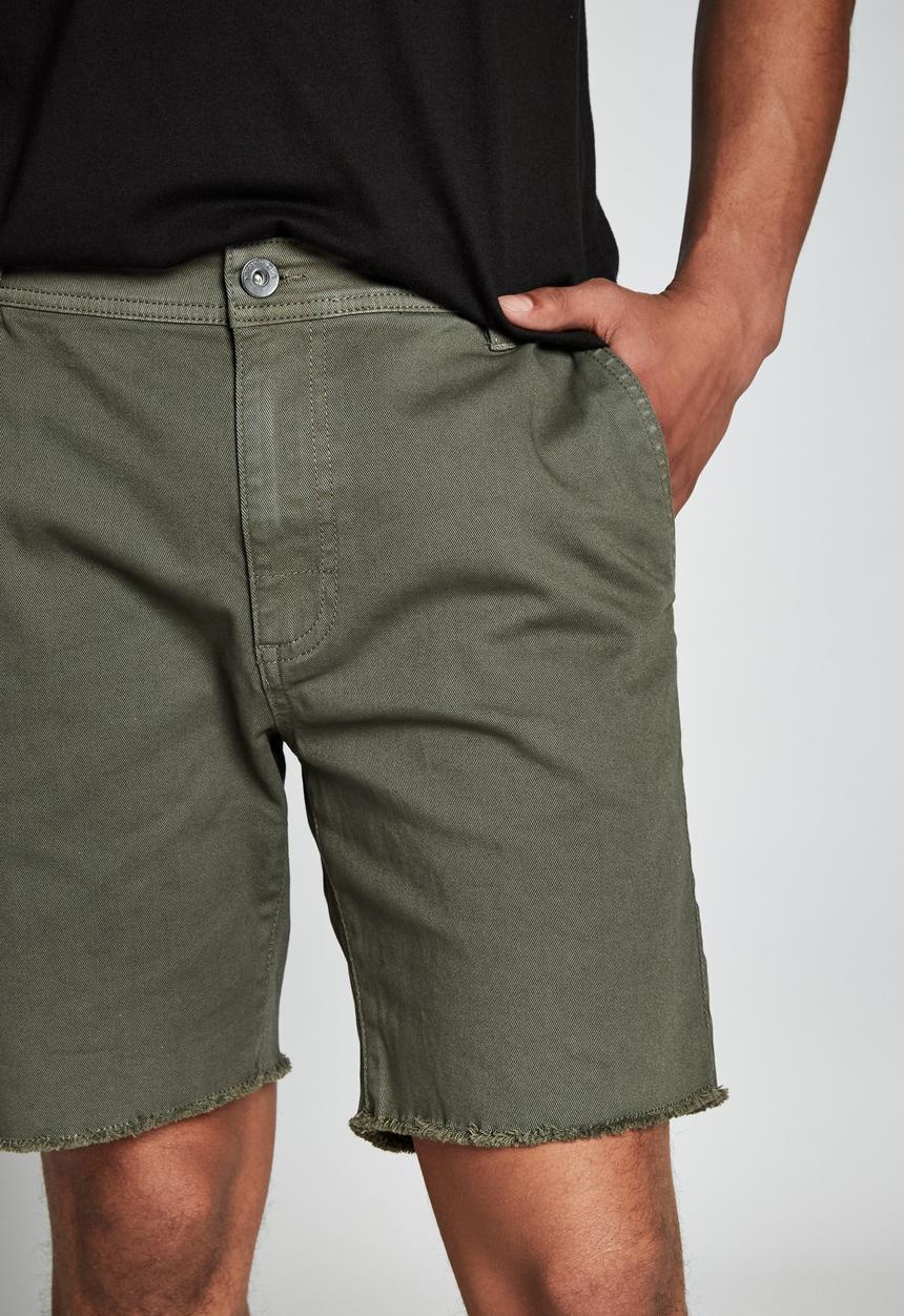 Cotton On - Raw hem chino - washed khaki