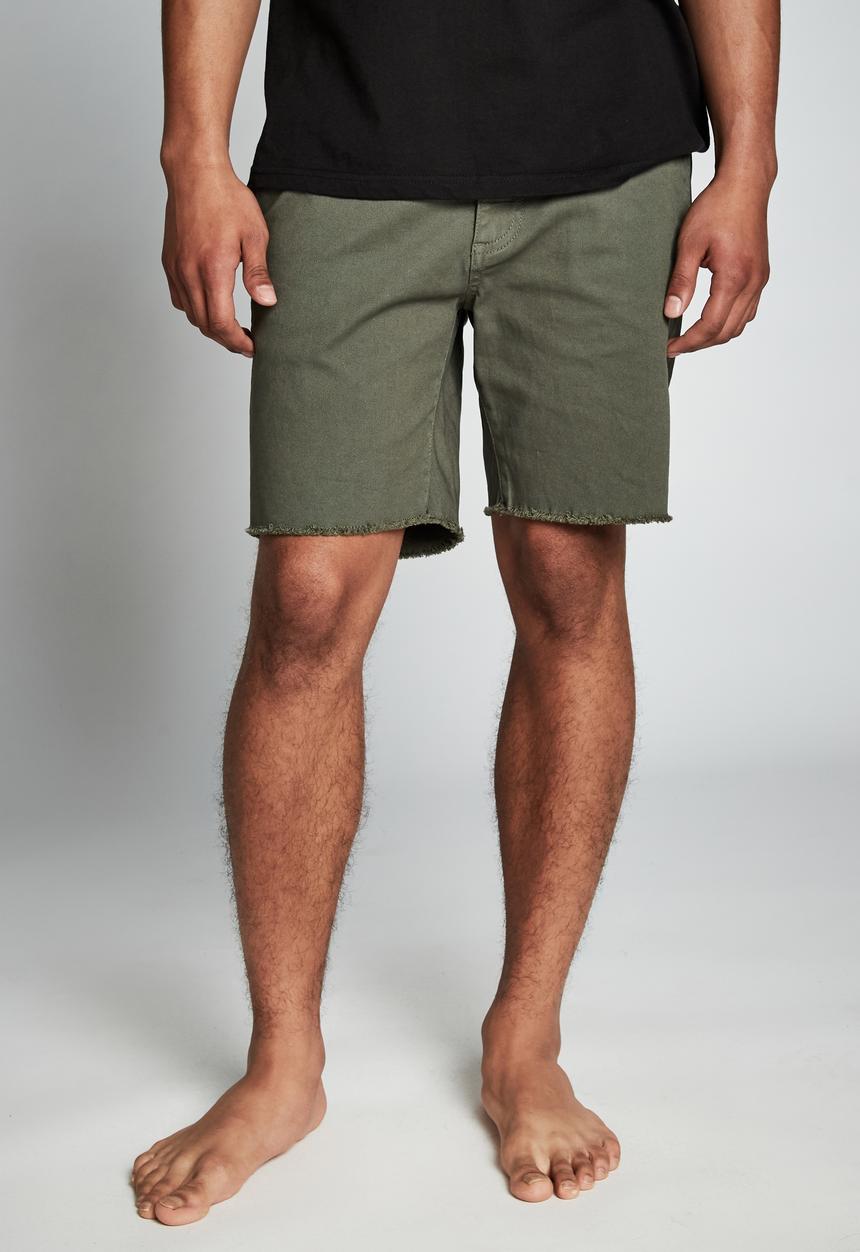 Cotton On - Raw hem chino - washed khaki