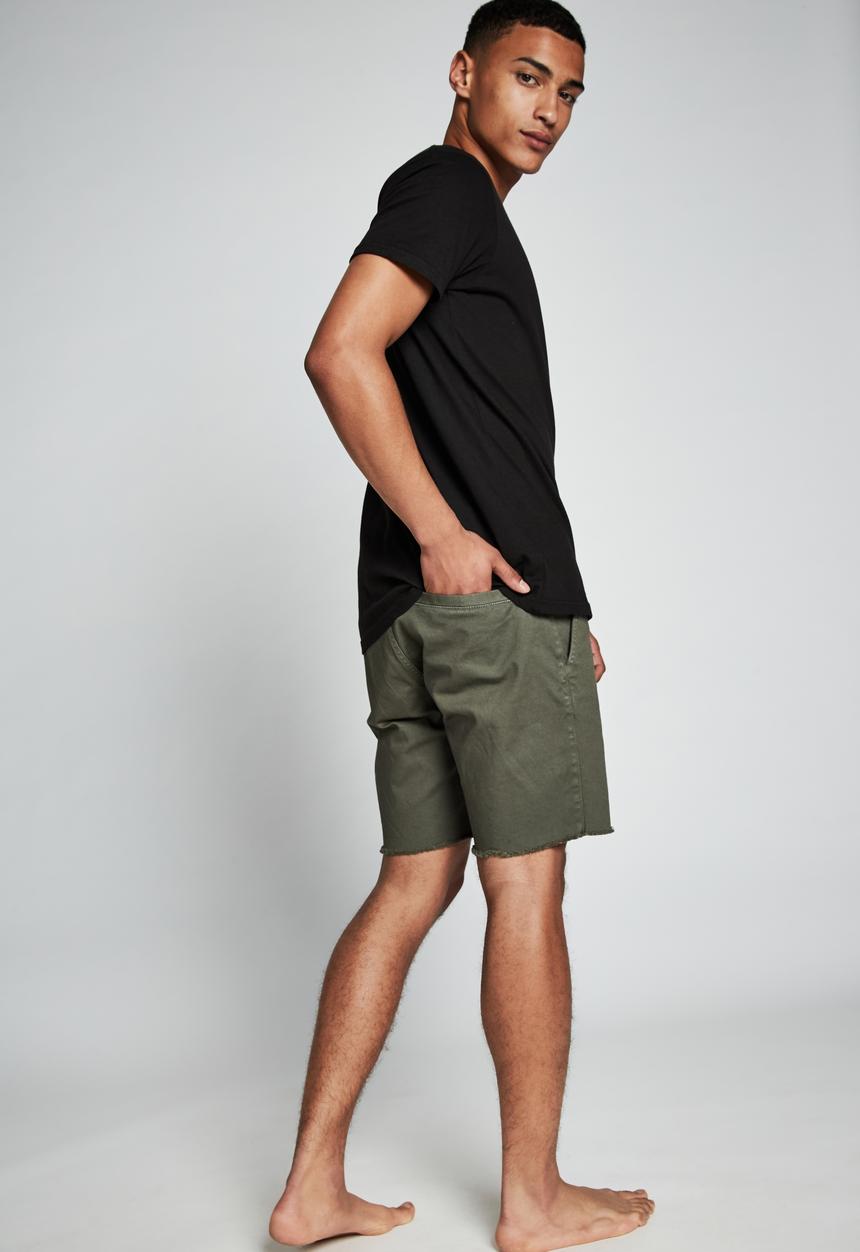 Cotton On - Raw hem chino - washed khaki