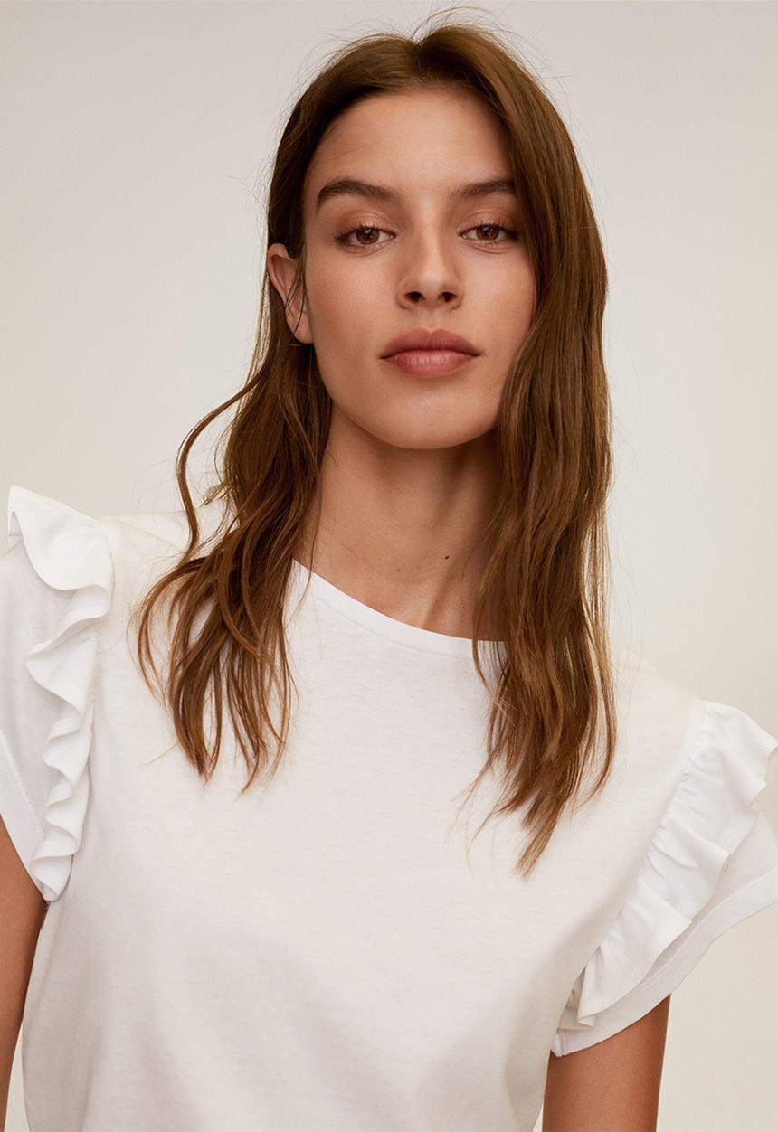 MANGO - T-shirt vickybak - white