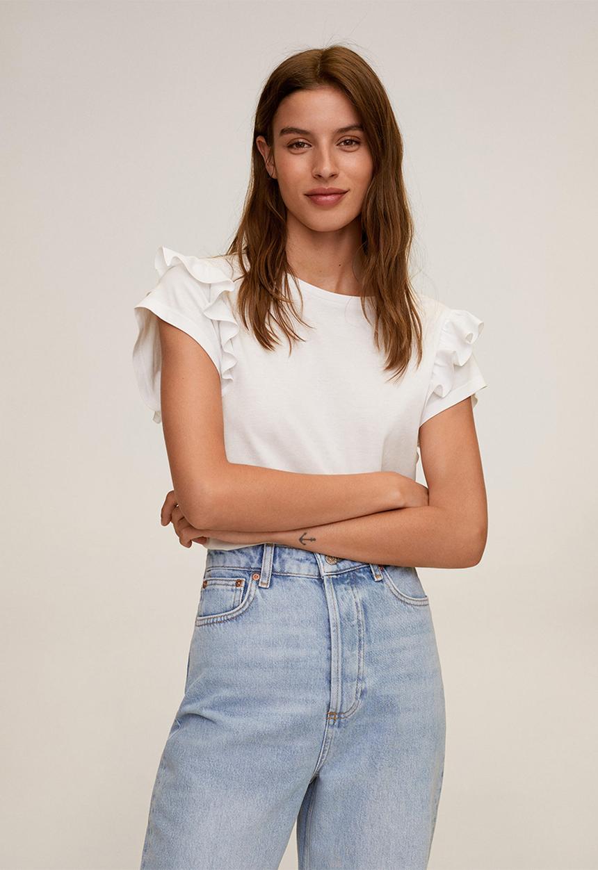 MANGO - T-shirt vickybak - white