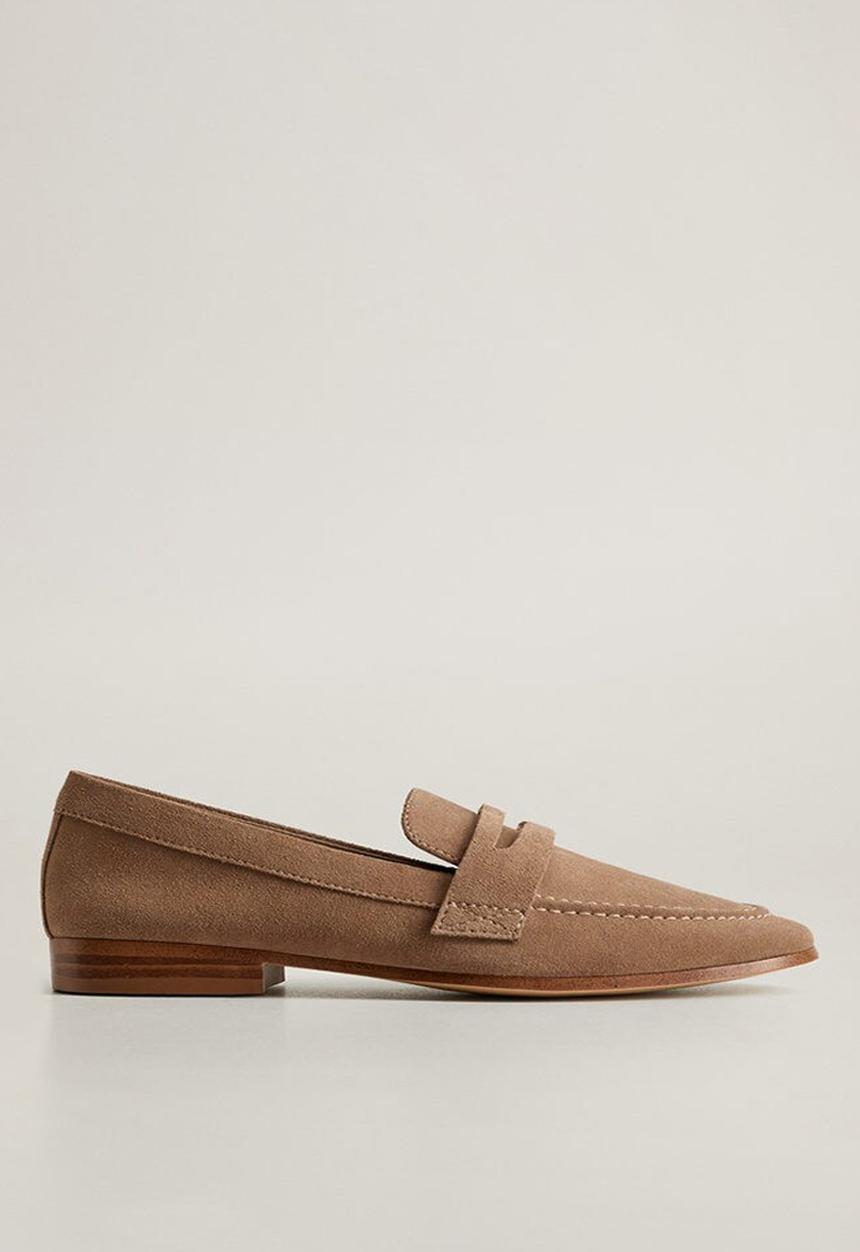 MANGO - Star leather loafer - medium brown